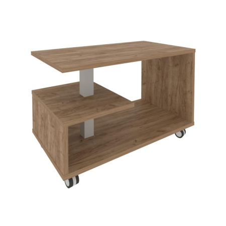 First Стол журнальный на колесах KSM-1 Дуб Табак 900*500*580 First Стол журнальный на колесах KSM-1 Дуб Табак 900*500*580