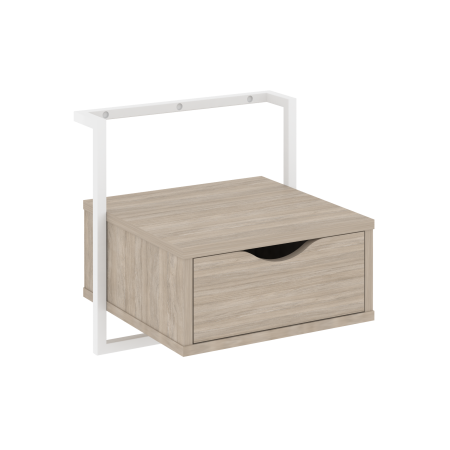 Loft Тумба навесная (крепление к стене) VR.L-SY1 Дуб Аттик/Металл Белый 450*409*450