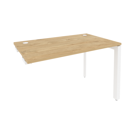 Onix Стол-приставка на П-образном м/к к опорным элементам O.MP-SPR-2.7 Тиквуд Светлый/Металл Белый 1180*720*750 Onix Стол-приставка на П-образном м/к к опорным элементам O.MP-SPR-2.7 Тиквуд Светлый/Металл Белый 1180*720*750