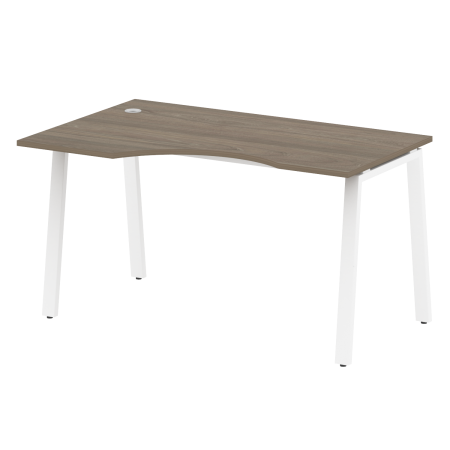 Metal System Стол криволинейный левый на А-образном м/к БА.СА-2 (L) Вяз Благородный/Металл Белый 1400*900*750 Metal System Стол криволинейный левый на А-образном м/к БА.СА-2 (L) Вяз Благородный/Металл Белый 1400*900*750
