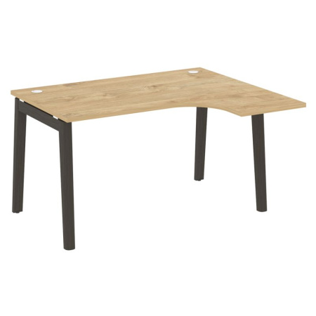 Onix Wood Стол эргономичный правый OW.SA-3 (R) Тиквуд Светлый/Дуб Темный/Металл Антрацит 1380*1180*750 (800/460)