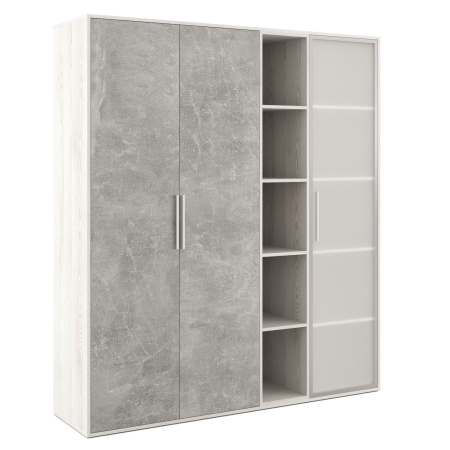 B-tone BTN36152531 Шкаф высокий 3 створки, с нишей 1688x450x1917 сосна бетон светлый B-tone BTN36152531 Шкаф высокий 3 створки, с нишей 1688x450x1917 сосна бетон светлый