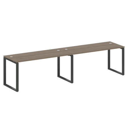 Metal System Рабочая станция на 2 места на О-образном м/к БО.СМ-2.4 Вяз Благородный/Металл Антрацит 3200*720*750 Metal System Рабочая станция на 2 места на О-образном м/к БО.СМ-2.4 Вяз Благородный/Металл Антрацит 3200*720*750