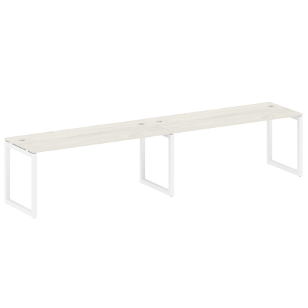 Metal System Quattro Рабочая станция на 2 места на О-образном м/к 50БО.СМ-2.5 Дуб Наварра/Металл Белый 3600*720*750 Metal System Quattro Рабочая станция на 2 места на О-образном м/к 50БО.СМ-2.5 Дуб Наварра/Металл Белый 3600*720*750