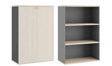 Tess TES38150434 Шкаф средний закрытый 900x450x1350 дуб шамони светлый Tess TES38150434 Шкаф средний закрытый 900x450x1350 дуб шамони светлый