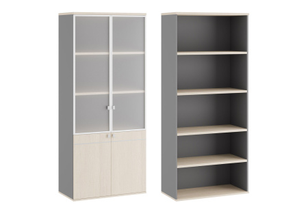 Tess TES38150034 Шкаф для бумаг со стеклом (стекло в раме) 900x450x2070 дуб шамони светлый Tess TES38150034 Шкаф для бумаг со стеклом (стекло в раме) 900x450x2070 дуб шамони светлый