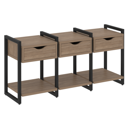 Loft Тумба на регулируемых опорах VR.L-TN-4.O Дуб Аризона/Металл Черный 1440*460*719