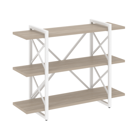 Loft Стеллаж на рег. опорах-3 полки VR.L-MST.O-3.8V Дуб Аттик/Металл Белый 1200*400*910