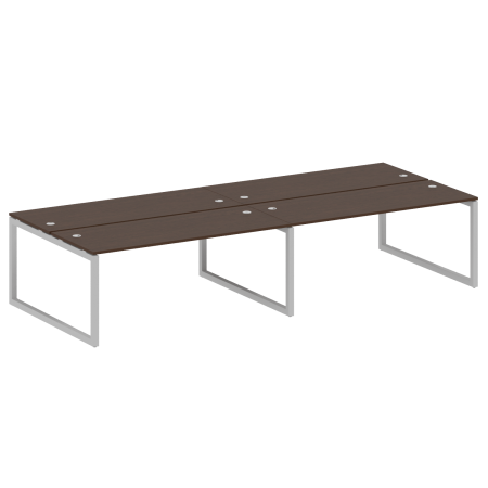 Metal System Quattro Рабочая станция на 4 места на О-образном м/к 50БО.СМ-4.5 Венге Цаво/Металл Серый 3600*1475*750 Metal System Quattro Рабочая станция на 4 места на О-образном м/к 50БО.СМ-4.5 Венге Цаво/Металл Серый 3600*1475*750