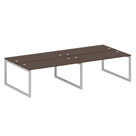 Metal System Quattro Рабочая станция на 4 места на О-образном м/к 50БО.СМ-4.4 Венге Цаво/Металл Серый 3200*1475*750 Metal System Quattro Рабочая станция на 4 места на О-образном м/к 50БО.СМ-4.4 Венге Цаво/Металл Серый 3200*1475*750
