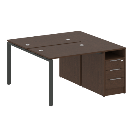Metal System Рабочая станция с тумбой на П-образном м/к БП.РС-СТП-2.1 Венге Цаво/Металл Антрацит 1412*1475*750 Metal System Рабочая станция с тумбой на П-образном м/к БП.РС-СТП-2.1 Венге Цаво/Металл Антрацит 1412*1475*750