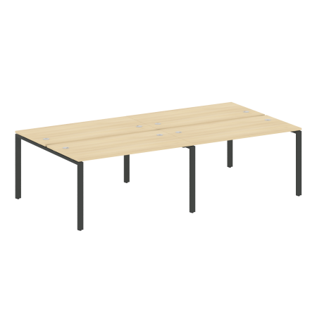 Metal System Рабочая станция на 4 места на П-образном м/к БП.СМ-4.3 Акация Лорка/Металл Антрацит 2800*1475*750 Metal System Рабочая станция на 4 места на П-образном м/к БП.СМ-4.3 Акация Лорка/Металл Антрацит 2800*1475*750