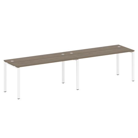 Metal System Рабочая станция на 2 места на П-образном м/к БП.СМ-2.4 Вяз Благородный/Металл Белый 3200*720*750 Metal System Рабочая станция на 2 места на П-образном м/к БП.СМ-2.4 Вяз Благородный/Металл Белый 3200*720*750