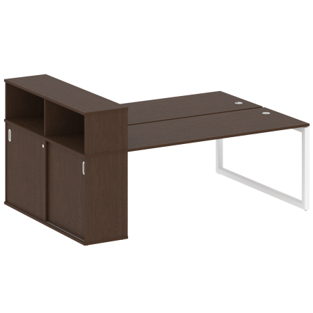 Metal System Quattro Рабочая станция с шкафом-купе на О-образном м/к 50БО.РС-СШК-2.5 Т Венге Цаво/Металл Белый 2210*1475*1098 Metal System Quattro Рабочая станция с шкафом-купе на О-образном м/к 50БО.РС-СШК-2.5 Т Венге Цаво/Металл Белый 2210*1475*1098