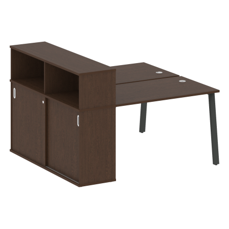 Metal System Рабочая станция с шкафом-купе на А-образном м/к БА.РС-СШК-2.2 Т Венге Цаво/Металл Антрацит 1610*1475*1098 Metal System Рабочая станция с шкафом-купе на А-образном м/к БА.РС-СШК-2.2 Т Венге Цаво/Металл Антрацит 1610*1475*1098