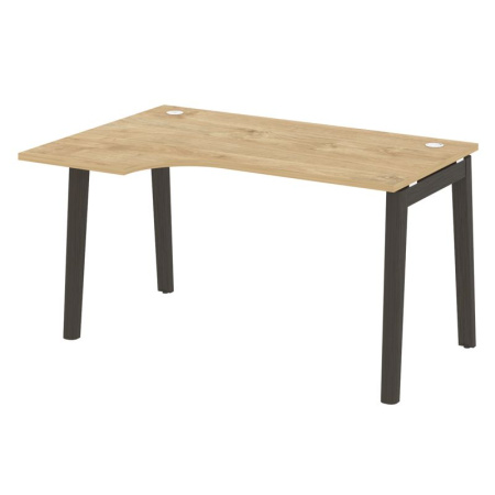 Onix Wood Стол эргономичный левый OW.SA-2 (L) Тиквуд Светлый/Дуб Темный/Металл Антрацит 1380*980*750 (720/460)