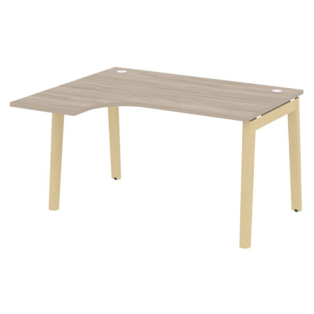 Onix Wood Стол эргономичный левый OW.SA-3 (L) Дуб Аттик/Дуб Светлый/Металл Белый 1380*1180*750 (800/460)