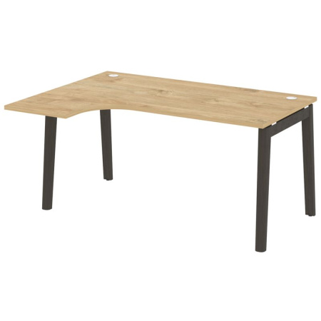 Onix Wood Стол эргономичный левый OW.SA-4 (L) Тиквуд Светлый/Дуб Темный/Металл Антрацит 1580*1180*750 (800/460)