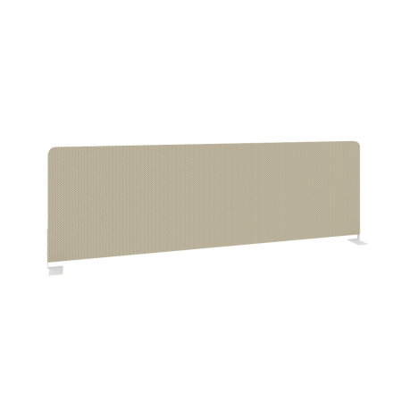 Metal System Экран тканевый боковой Б.ТЭКР-123 Темно-бежевый/Металл Белый 1235*390*22