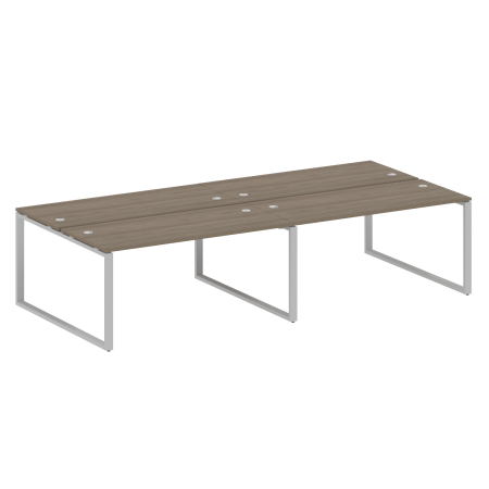 Metal System Рабочая станция на 4 места на О-образном м/к БО.СМ-4.4 Вяз Благородный/Металл Серый 3200*1475*750 Metal System Рабочая станция на 4 места на О-образном м/к БО.СМ-4.4 Вяз Благородный/Металл Серый 3200*1475*750