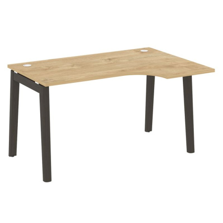 Onix Wood Стол эргономичный правый OW.SA-2 (R) Тиквуд Светлый/Дуб Темный/Металл Антрацит 1380*980*750 (720/460)