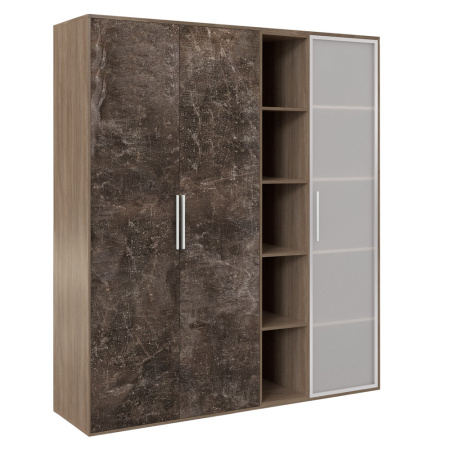 B-tone BTN36152542 Шкаф высокий 3 створки, с нишей 1688x450x1917 Дуб Урбан бетон темный B-tone BTN36152542 Шкаф высокий 3 створки, с нишей 1688x450x1917 Дуб Урбан бетон темный