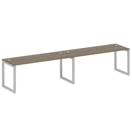 Metal System Quattro Рабочая станция на 2 места на О-образном м/к 50БО.СМ-2.5 Вяз Благородный/Металл Серый 3600*720*750 Metal System Quattro Рабочая станция на 2 места на О-образном м/к 50БО.СМ-2.5 Вяз Благородный/Металл Серый 3600*720*750