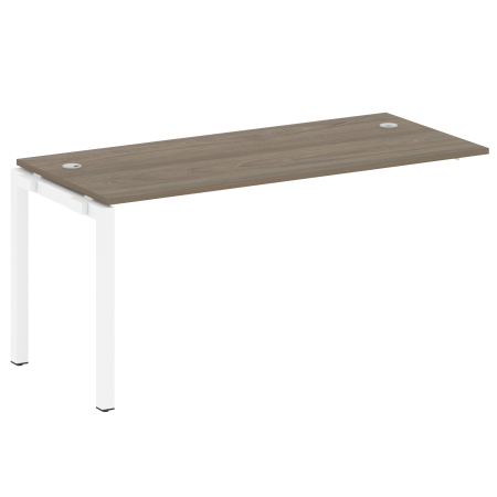 Metal System Quattro Проходной элемент рабочей станции на П-образном м/к 50БП.ПРС-СП-1.4 Вяз Благородный/Металл Белый 1600*720*750 Metal System Quattro Проходной элемент рабочей станции на П-образном м/к 50БП.ПРС-СП-1.4 Вяз Благородный/Металл Белый 1600*720*750