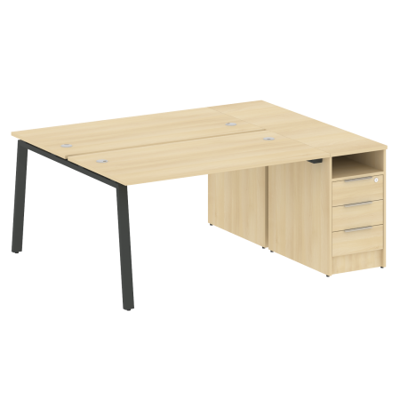 Metal System Рабочая станция с тумбой на А-образном м/к БА.РС-СТП-2.3 Акация Лорка/Металл Антрацит 1812*1475*750 Metal System Рабочая станция с тумбой на А-образном м/к БА.РС-СТП-2.3 Акация Лорка/Металл Антрацит 1812*1475*750