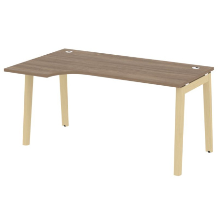 Onix Wood Стол эргономичный левый OW.SA-1 (L) Дуб Аризона/Дуб Светлый/Металл Белый 1580*980*750 (720/460)
