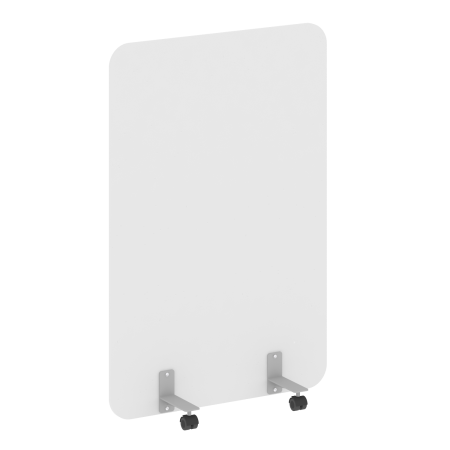 R-line Перегородка на металлических опорах, на роликах DP.R-100-150 Белый/Металл Серый 1000*18*1500 R-line Перегородка на металлических опорах, на роликах DP.R-100-150 Белый/Металл Серый 1000*18*1500