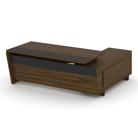 Corner Стол руководителя с тумбой COR.SRT-20 (L) Орех Лоренцо/Графит/Металл Графит 2000*1800*750 Corner Стол руководителя с тумбой COR.SRT-20 (L) Орех Лоренцо/Графит/Металл Графит 2000*1800*750