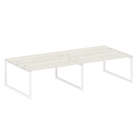 Metal System Quattro Рабочая станция на 4 места на О-образном м/к 50БО.СМ-4.4 Дуб Наварра/Металл Белый 3200*1475*750 Metal System Quattro Рабочая станция на 4 места на О-образном м/к 50БО.СМ-4.4 Дуб Наварра/Металл Белый 3200*1475*750