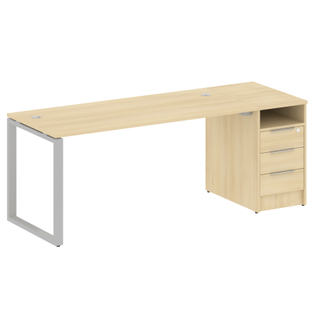 Metal System Рабочая станция с тумбой на О-образном м/к БО.РС-СТП-1.4 Акация Лорка/Металл Серый 2012*720*750 Metal System Рабочая станция с тумбой на О-образном м/к БО.РС-СТП-1.4 Акация Лорка/Металл Серый 2012*720*750