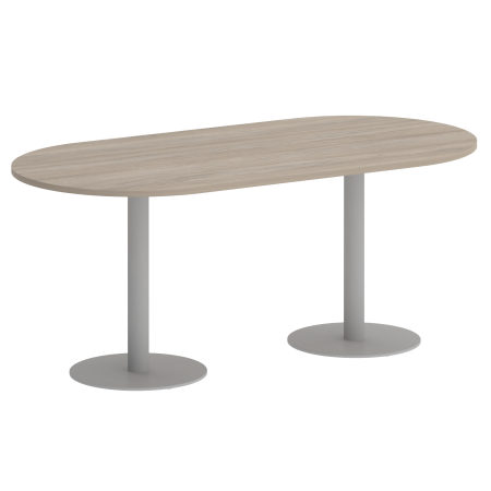 Home Office Стол овальный VR.SP-5-180.1 Дуб Аттик/Металл Серый 1800*900*753 Home Office Стол овальный VR.SP-5-180.1 Дуб Аттик/Металл Серый 1800*900*753