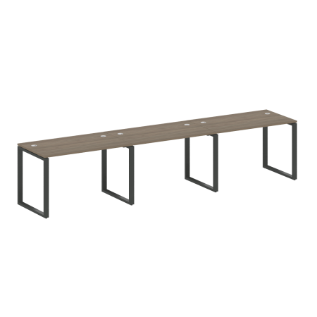 Metal System Рабочая станция на 3 места на О-образном м/к БО.СМ-3.2 Вяз Благородный/Металл Антрацит 3600*720*750 Metal System Рабочая станция на 3 места на О-образном м/к БО.СМ-3.2 Вяз Благородный/Металл Антрацит 3600*720*750