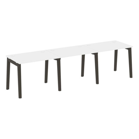 Onix Wood Рабочая станция OW.RS-3.1.7 Белый Бриллиант/Дуб Темный/Металл Антрацит 2940*720*750 Onix Wood Рабочая станция OW.RS-3.1.7 Белый Бриллиант/Дуб Темный/Металл Антрацит 2940*720*750