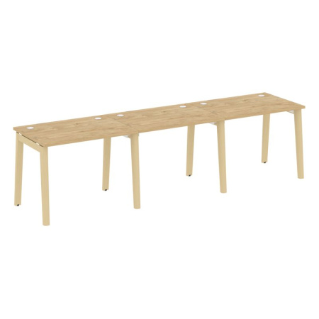 Onix Wood Рабочая станция OW.RS-3.1.7 Тиквуд Светлый/Дуб Светлый/Металл Белый 2940*720*750 Onix Wood Рабочая станция OW.RS-3.1.7 Тиквуд Светлый/Дуб Светлый/Металл Белый 2940*720*750