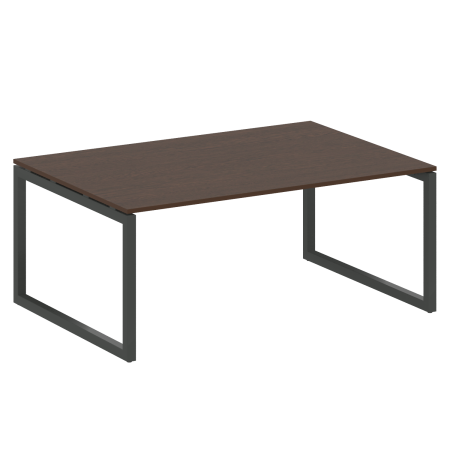 Metal System Quattro Переговорный стол (1 столешница) на О-образном м/к 50БО.ПРГ-1.5 Венге Цаво/Металл Антрацит 1800*1235*750