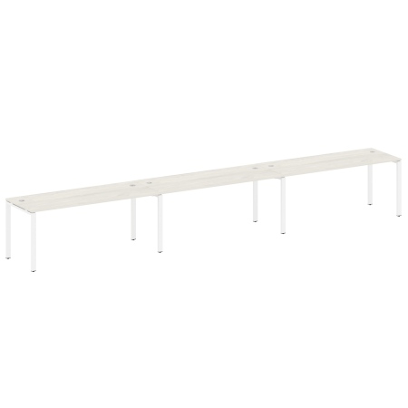 Metal System Рабочая станция на 3 места на П-образном м/к БП.СМ-3.5 Дуб Наварра/Металл Белый 5400*720*750 Metal System Рабочая станция на 3 места на П-образном м/к БП.СМ-3.5 Дуб Наварра/Металл Белый 5400*720*750