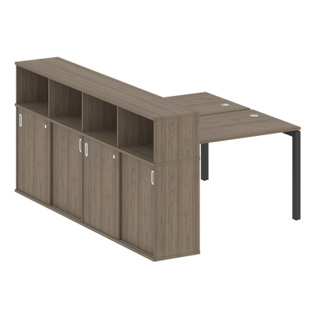 Metal System Quattro Рабочая станция с шкафом-купе на П-образном м/к 50БП.РС-СШК-4.2 Т Вяз Благородный/Металл Антрацит 1610*2332*1098 Metal System Quattro Рабочая станция с шкафом-купе на П-образном м/к 50БП.РС-СШК-4.2 Т Вяз Благородный/Металл Антрацит 1610*2332*1098