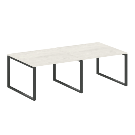 Metal System Переговорный стол (2 столешницы) на О-образном м/к БО.ПРГ-2.2 Дуб Наварра/Металл Антрацит 2400*1235*750 Metal System Переговорный стол (2 столешницы) на О-образном м/к БО.ПРГ-2.2 Дуб Наварра/Металл Антрацит 2400*1235*750