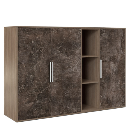 B-tone BTN36152242 Шкаф средний 3 створки, с нишей 1688x450x1157 Дуб Урбан бетон темный B-tone BTN36152242 Шкаф средний 3 створки, с нишей 1688x450x1157 Дуб Урбан бетон темный