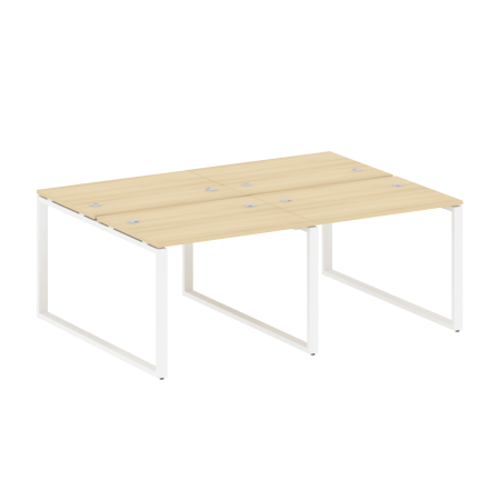 Metal System Рабочая станция на 4 места на О-образном м/к БО.СМ-4.1 Акация Лорка/Металл Белый 2000*1475*750 Metal System Рабочая станция на 4 места на О-образном м/к БО.СМ-4.1 Акация Лорка/Металл Белый 2000*1475*750