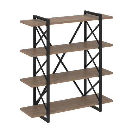 Loft Стеллаж на рег. опорах-4 полки VR.L-MST.O-4.8V Дуб Аризона/Металл Черный 1200*400*1280