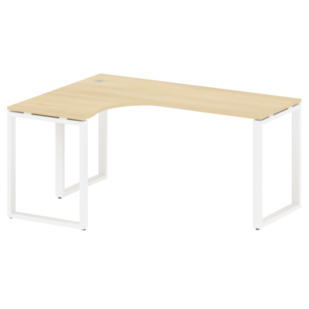 Metal System Стол криволинейный левый на О-образном м/к БО.СА-4 (L) Акация Лорка/Металл Белый 1600*1200*750 Metal System Стол криволинейный левый на О-образном м/к БО.СА-4 (L) Акация Лорка/Металл Белый 1600*1200*750