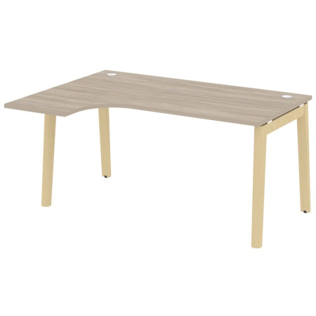 Onix Wood Стол эргономичный левый OW.SA-4 (L) Дуб Аттик/Дуб Светлый/Металл Белый 1580*1180*750 (800/460)