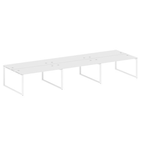 Metal System Рабочая станция на 6 мест на О-образном м/к БО.СМ-6.4 Белый/Металл Белый 4800*1475*750 Metal System Рабочая станция на 6 мест на О-образном м/к БО.СМ-6.4 Белый/Металл Белый 4800*1475*750