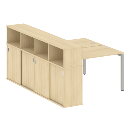 Metal System Quattro Рабочая станция с шкафом-купе на П-образном м/к 50БП.РС-СШК-4.2 Т Акация Лорка/Металл Серый 1610*2332*1098 Metal System Quattro Рабочая станция с шкафом-купе на П-образном м/к 50БП.РС-СШК-4.2 Т Акация Лорка/Металл Серый 1610*2332*1098