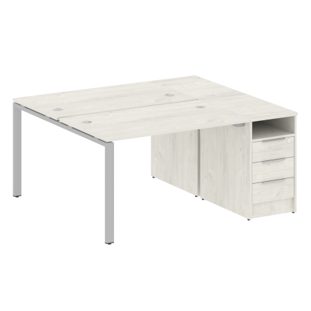 Metal System Рабочая станция с тумбой на П-образном м/к БП.РС-СТП-2.2 Дуб Наварра/Металл Серый 1612*1475*750 Metal System Рабочая станция с тумбой на П-образном м/к БП.РС-СТП-2.2 Дуб Наварра/Металл Серый 1612*1475*750